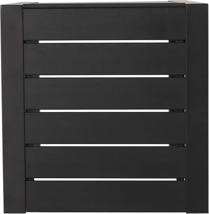 Christopher Knight Home Jesse Coral Outdoor Modern Aluminum C-Shaped End Table, Matte Black