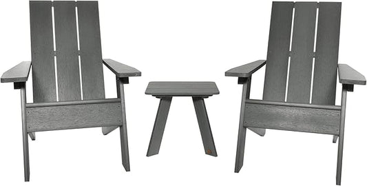 Highwood Italica Modern Adirondack 3pc Set, Coastal Teak
