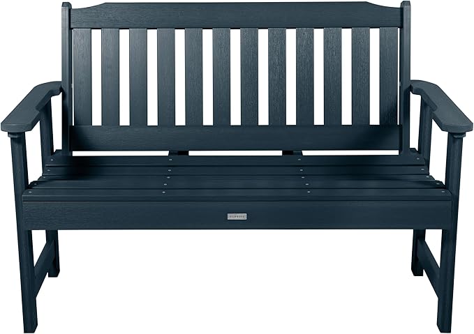 highwood Lehigh Garden Bench, 4 Feet, Federal Blue