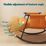 Modern Breathable Bedroom Rocking Chair, Living Room Sofa Lounger with Cushion, Garden Rocking Chair with armrests - Photo 4