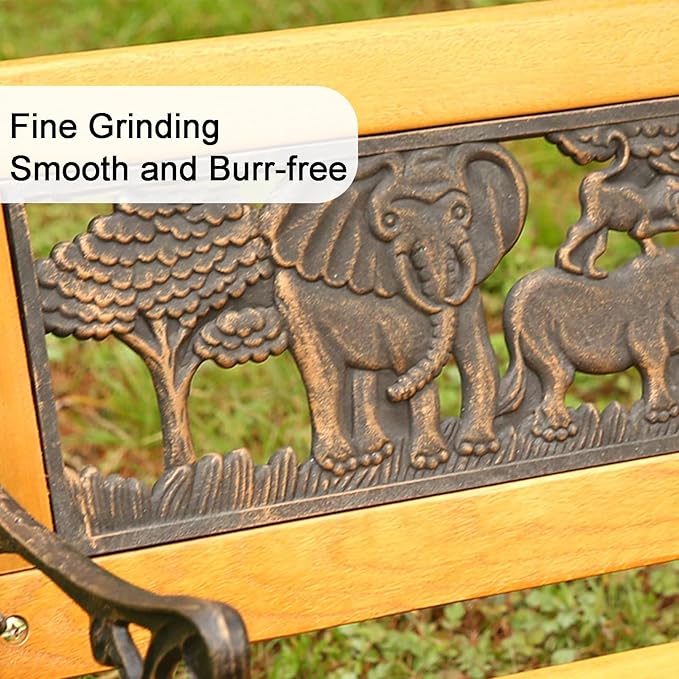 Garden Bench Park Bench Mini Sized Wood Outdoor Benches Weatherproof for Patio Lawn Balcony Backyard Porch and Indoor