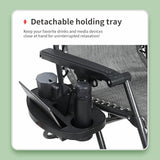 PayLessHere Set of 2 Folding Lounge Chair Adjustable Zero Gravity Chair Beach Chair Textilene Lawn Patio Chair with - Photo 7