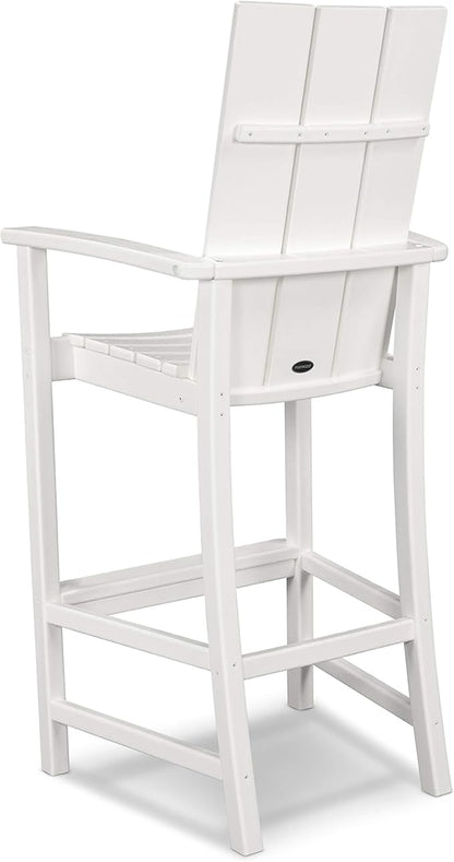 POLYWOOD® Modern Adirondack Bar Chair, White