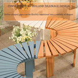 2 pcs Tree Bench Wrap Around Tree Bench Wooden Curved Benches Outdoor Strong Bearing Capacity 660Lbs - Photo 2