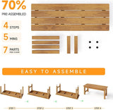ONBRILL Outdoor Benches Weatherproof, 2-Person Poly Lumber Garden Bench - Photo 8