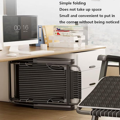 ZIRIA Household Foldable Portable Lunch Break Chair, Outdoor Camping Lawn Chair, Multi-Functional Balcony Single Lounge Chair, Reinforced Bracket, Suitable for Offices, Gardens, and Camping