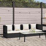 Outdoor Sunbed with Cushions, 2-Person PE Rattan Lounge Chair for Patio Garden - Photo 1