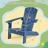Giantex Kids Adirondack Chair, All-Weather HIPS Children's Outdoor Chair w/Ergonomic Design - Photo 3