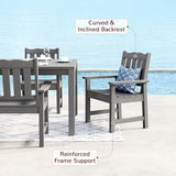 Stoog All-Weather Patio Dining Sets, 5 Pieces Outdoor HIPS Dining Table with Aluminum Frame - Photo 6