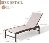 Patio Aluminum Chaise Lounge Chair, Outdoor Recliner Lounge Chair Sun Loungers - Photo 2