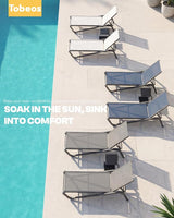 Outdoor Chaise Lounge Chair Set of 30, 5-Position Adjustable Patio Lounge Chair with Aluminum Frame - Photo 9