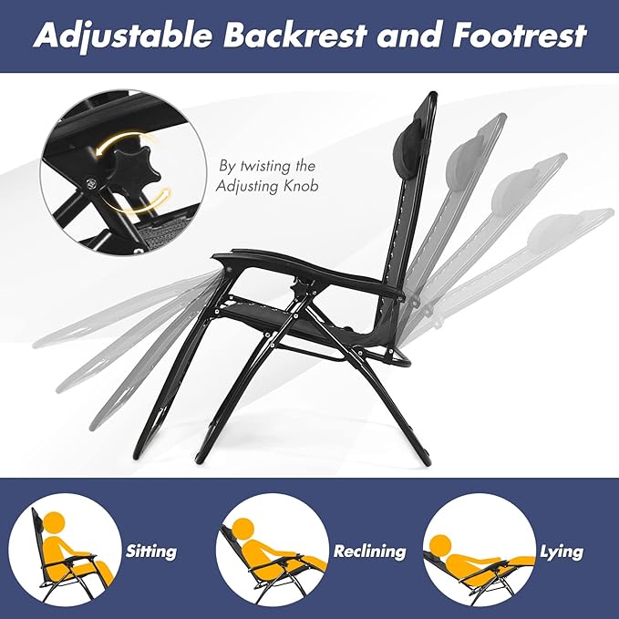 S AFSTAR Zero Gravity Chairs Set of 2 - Photo 2