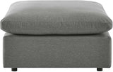 Modway Commix Outdoor Patio Overstuffed Sectional Sofa Ottoman in Charcoal - Photo 4