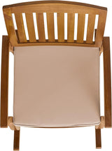 Acacia Wood Patio Outdoor Rocking Chair with Cushions for Garden, Lawn, Backyard, Pool - Photo 7