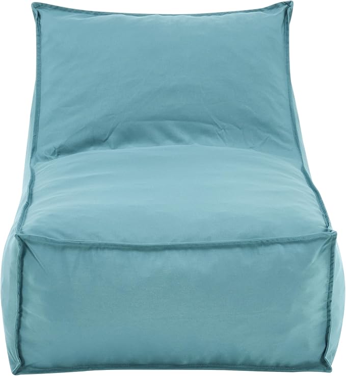 Christopher Knight Home Venny 48" L Outdoor Bean Bag Chair Set of 2, Fabric Bean Bag Chair for Adults and Kids, Indoor/Outdoor Sun Lounger, Patio Lounge Chair Set of 2, Teal