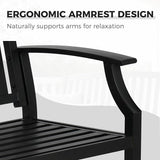 Grand patio 52" Farmhouse Outdoor Bench, Garden Benches with Anti-Rust Aluminum Powder Coated Frame - Photo 6