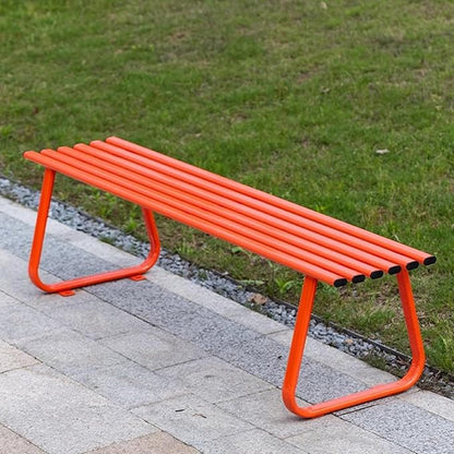 Outdoor Metal Garden Bench, Weatherproof Design, Durable Construction, Load Capacity 880lbs - Ideal for Garden, Porch, Park, Balcony