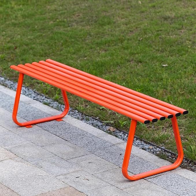 Outdoor Metal Garden Bench, Weatherproof Design, Durable Construction, Load Capacity 880lbs - Ideal for Garden, Porch, Park, Balcony