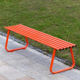 Outdoor Metal Garden Bench, Weatherproof Park Bench, Heavy Duty Design, Load Capacity 880lbs for Gardens, Porches - Photo 1