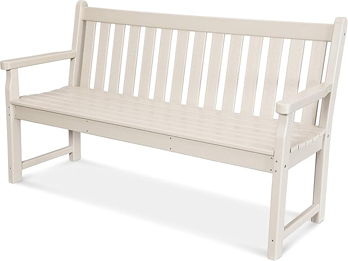 POLYWOOD TGB60SA Traditional Garden 60" Bench, Sand