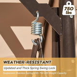 3 in 1 Outdoor Porch Swing with Adjustable Canopy, 3 Seat Outdoor Swing for Adults - Photo 5