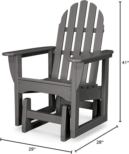 POLYWOOD® Classic Adirondack Glider, Slate Grey