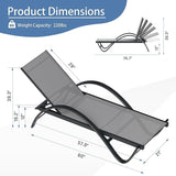 JY QAQA 2PCS Patio Outdoor Lounge Chaise with Wheels - Photo 2