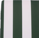 SAFAVIEH Outdoor Patio Furniture Collection - Newport Natural Solid Wood Chaise Lounge Chair with Green Stripe Cushion - Photo 4