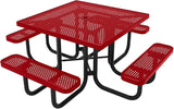 COATEDOUTDOORFURNITURE Heavy-Duty Portable Outdoor Picnic Table with Umbrella Hole - Photo 1