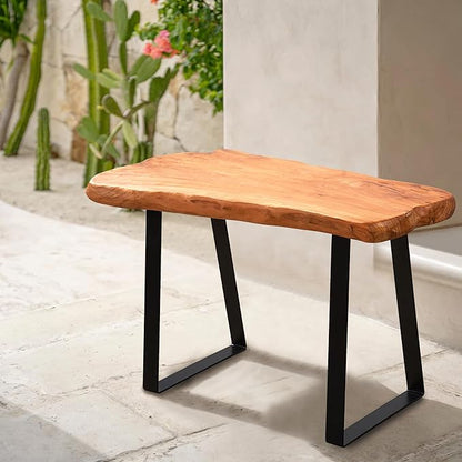 Cedar Root Entryway Bench 28" x 12" x 16"H Rustic Solid Wood Live Edge Natural Accent Coffee Side Table for Living Room Bedroom Outdoor Vintage Garden Foot Stool