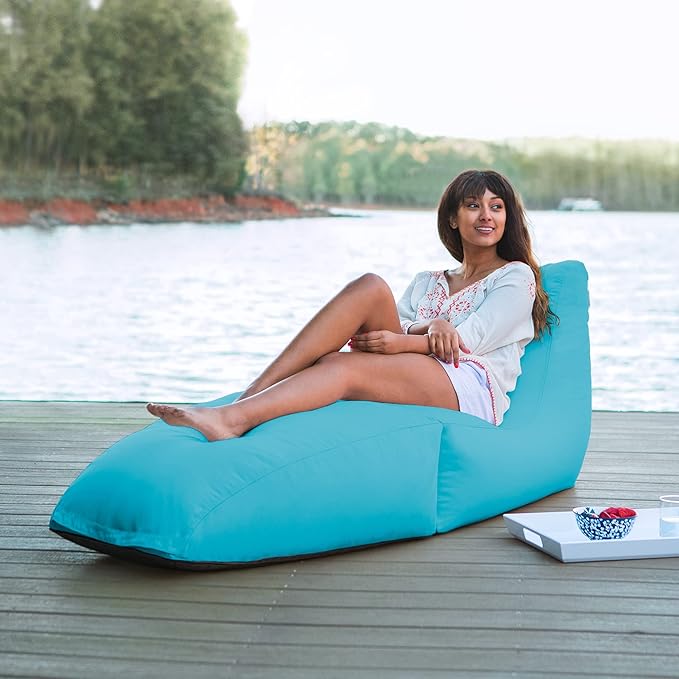 Jaxx Prado Outdoor Chaise Lounge, Light Blue