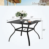HERA'S HOUSE 37" Square Outdoor Dining Table for 4 - Photo 3