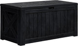 Greesum 120 Gallon Deck Box, Resin Outdoor Storage Container for Patio Furniture, Garden Tools, Pool Accessories - Photo 1