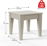 Costaelm Small Outdoor Side Table, Patio End Table Weather Resistant Outdoor Coffee Table - Photo 3