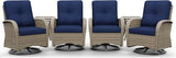Joyside Wicker Patio Furniture Set, 6 Piece Outdoor Furniture Set with Thickened Cushions, High Back, Deep Seating - Photo 8