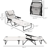 3-in-1 Oversized Sun Tanning Chair with Mat & Face Hole - Photo 3