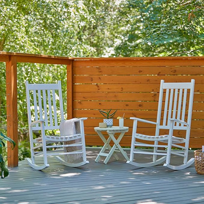 Shine Company Vermont Porch Rockers – White (Set of 2)