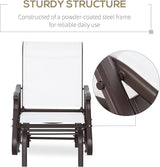 Outsunny Outdoor Glider Chair, Gliders for Outside Patio with Steel Frame and Mesh Fabric for Backyard, Garden - Photo 6