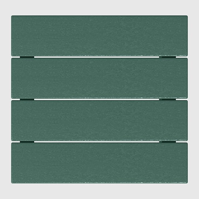 Costaelm Kids Outdoor Side Table, Small Patio HDPE Adirondack Square Table, Porch End Table for Outside Pool Garden, Dark Green