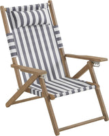 Lavish Home Beach Chair - Outdoor Weather-Resistant Wood Folding Chair with Backpack Straps - 4-Position Reclining Seat - Photo 1