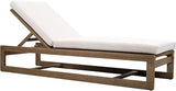SAFAVIEH Couture Outdoor Collection Saint Vincent Natural/Beige Cushion Solid Wood Chaise Lounge Chair - Photo 4