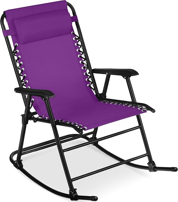 Best Choice Products Outdoor Folding Rocking Chair, Zero Gravity Lounge Chair - Photo 1