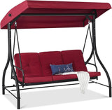 Best Choice Products 3-Seat Outdoor Large Converting Canopy Swing Glider, Patio Hammock Lounge Chair for Porch - Photo 1