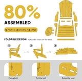 Adirondack Chair, HDPE Folding Adirondack Chair with Multifunctional Cup Holder - Photo 7