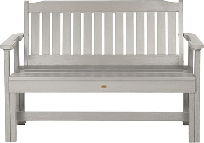 Sequoia Professional Commercial Grade Exeter Garden Bench, 4ft, Harbor Gray