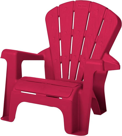 Little Tikes Kids Garden Chair 2 Pack in Red, Outdoor Toddler Activity Adirondack Chairs for Picnic, Garden, Patio, Backyard & Beach, Outdoor Chair Set
