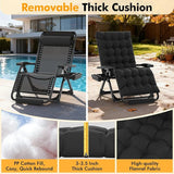 Slendor Oversized Zero Gravity Chairs XXL, 33In Padded Zero Gravity Lounge Chair, Lawn Recliner - Photo 7