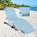 DoCred 3 in 1 Sun Tanning Chair Oversized with Face Arm Hole, Heavy Duty Folding Chaise Lounge Chairs - Photo 7