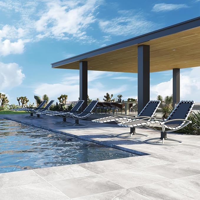 GAOMON 360° Rotating Patio Chaise Lounge Chair - Photo 6
