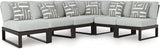 Signature Design by Ashley Beachloft Right-Arm Facing Casual 6-Piece Outdoor Sectional with Cushion and 6 Throw Pillows - Photo 1